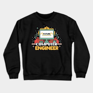 Computer Engineer Future Loading Retro Computer Gift Crewneck Sweatshirt